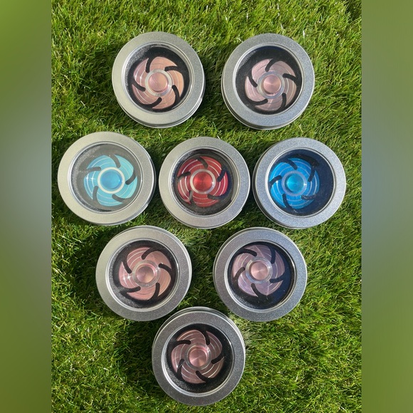 8 Metal Fidget Spinners Each With Case | 5 Pink | 2 Blue | 1 Red - Picture 3 of 8